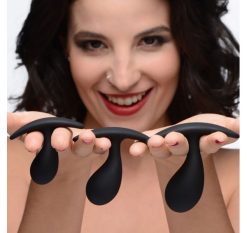 Le moins cher ???? 3 Petits Plugs Anaux Silicone Très Doux Dark Droplets ????