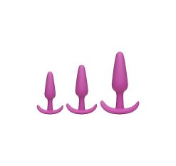 Acheter ⭐ 3 Plugs Anaux Silicone Mood Doc Johnson Pink ????