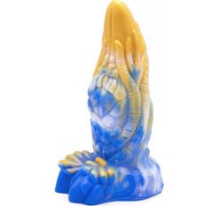 De gros ✨ Big Monster Dildo Stimulant L 19.5 Ø 7.5 Cm Silicone Or Bleu ????