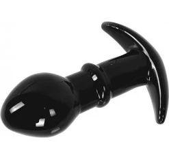 Grosses soldes 🎉 Plug Anal Ou Vaginal En Verre Borosilicate Noir 11 X 3.8 Cm 😍