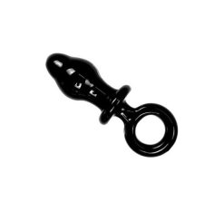 Coupon ???? Plug Anal Ou Vaginal En Verre Borosilicate Noir 12.7 X 3.4 Cm ????