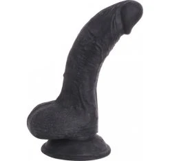 Meilleure vente 🤩 Cox Dildo Arqué Black Ventouse 16 X 4 Cm - Dildoshop 🧨