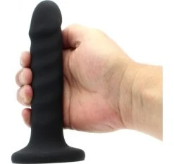 Offres 🔔 Cox Dildo Black Ventouse Silicone L 17.5 Ø 3.8 Cm 🧨
