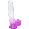 Nouveau 🛒 Cox Dildo Large Transparent Pourpre Ventouse L 25 Ø 5.5 Cm 🛒