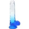 Acheter 😉 Cox Dildo Transparent Bleu Ventouse L 21 Ø 4.2 Cm 😉