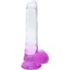 Coupon 💯 Cox Dildo Transparent Pourpre Ventouse L 21 Ø 4.2 Cm 🧨