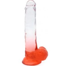 Promo ???? Cox Dildo Transparent Rouge Ventouse L 21 Ø 4.2 Cm ????