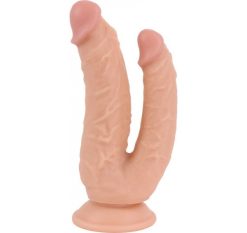 Meilleure vente ???? Cox Double Dildo Ventouse Flesh 19 X 4.3 Cm ????