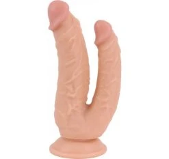 Meilleure vente 🤩 Cox Double Dildo Ventouse Flesh 19 X 4.3 Cm 🔔