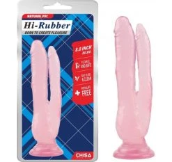 Offres ✔️ DOUBLE DILDO VENTOUSE HI-RUBBER ROSE 20 X 3.3 Cm - Dildoshop 🌟
