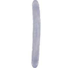 Bon marché ???? DOUBLE GODE HI-RUBBER CLEAR 31.5 X 3.5 Cm - Dildoshop ????