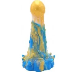 Nouveau 🤩 Fascination Dildo Stimulant L 21 Ø 6 Cm Silicone Or Bleu 🛒