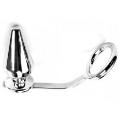 Coupon ???? Plug Anal Acier Avec Cockring 50 Mm - Dildoshop ????