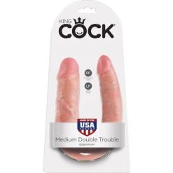 Top 10 💯 KING COCK MEDIUM DOUBLE TROUBLE DILDO FLESH - Dildoshop 👏