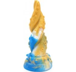 De gros 🤩 Little Monster Dildo Plug Stimulant L 18 Ø 5.5 Cm Silicone Or Bleu 🔔