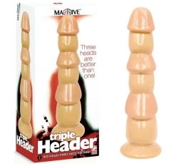 Remise 🛒 Massive Dildo Triple Header Ventouse 30.5 X 6.7 Cm 💯