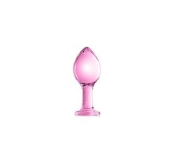 Meilleur prix ???? Plug Anal En Verre Rose Translucide N 32 L 11 Ø 4 Cm ✨