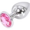 Offres 🔔 Plug Anal Strass Rose L 9.5 Ø 4 Cm 🌟