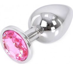 Offres ???? Plug Anal Strass Rose L 9.5 Ø 4 Cm ????