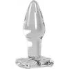 De gros 👏 Plug Anal Vaginal En Verre Borosilicate Transparent Résistant 10 X 3.4 Cm 🔔
