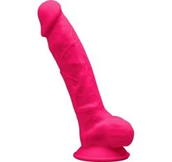 Acheter ❤️ Silexd Dildo Thermo Reactif Silicone Ventouse Rose Fluo 17.5 X 3.5 Cm 🎁